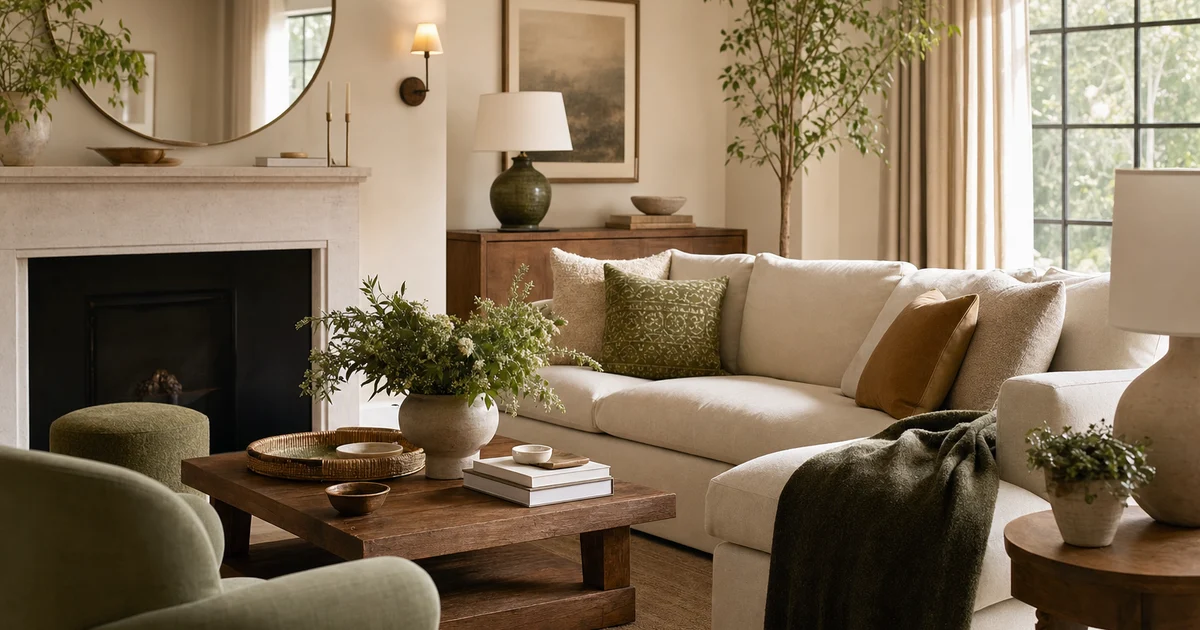 A living room mid-redesign with MiniRoom AI